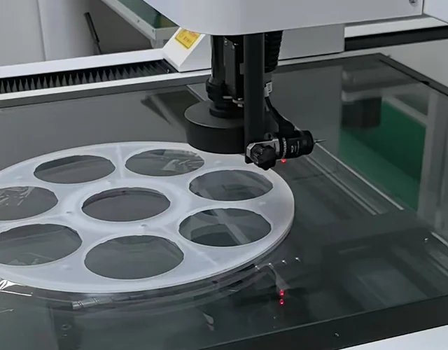 CMM dimensional inspection for custom quartz glass components