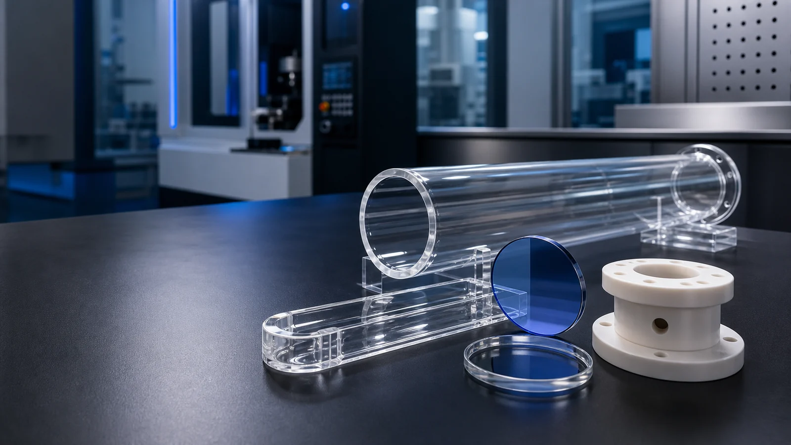 Custom quartz, sapphire and ceramic components for precision industrial equipment