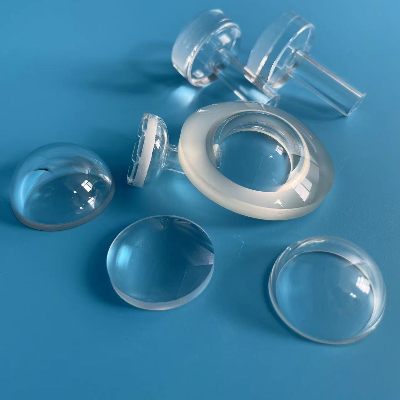 Polished quartz viewport window and flat plate component